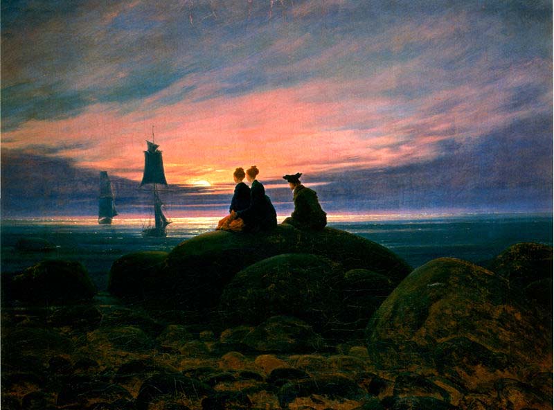 Caspar David Friedrich Moonrise Over the Sea